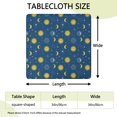 thumbnail image 2 of Blue Sun Moon Star Pattern Square Fitted Tablecloth with Elastic Edge,Square Table Cover,Washable Elastic Table Cover for Home Kitchen Party Decor 34"x34", 2 of 6