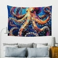 thumbnail image 7 of ZFLMY Octopus Ocean Painting Tapestry Wall Hanging for Home Decor 60x40in, 7 of 7