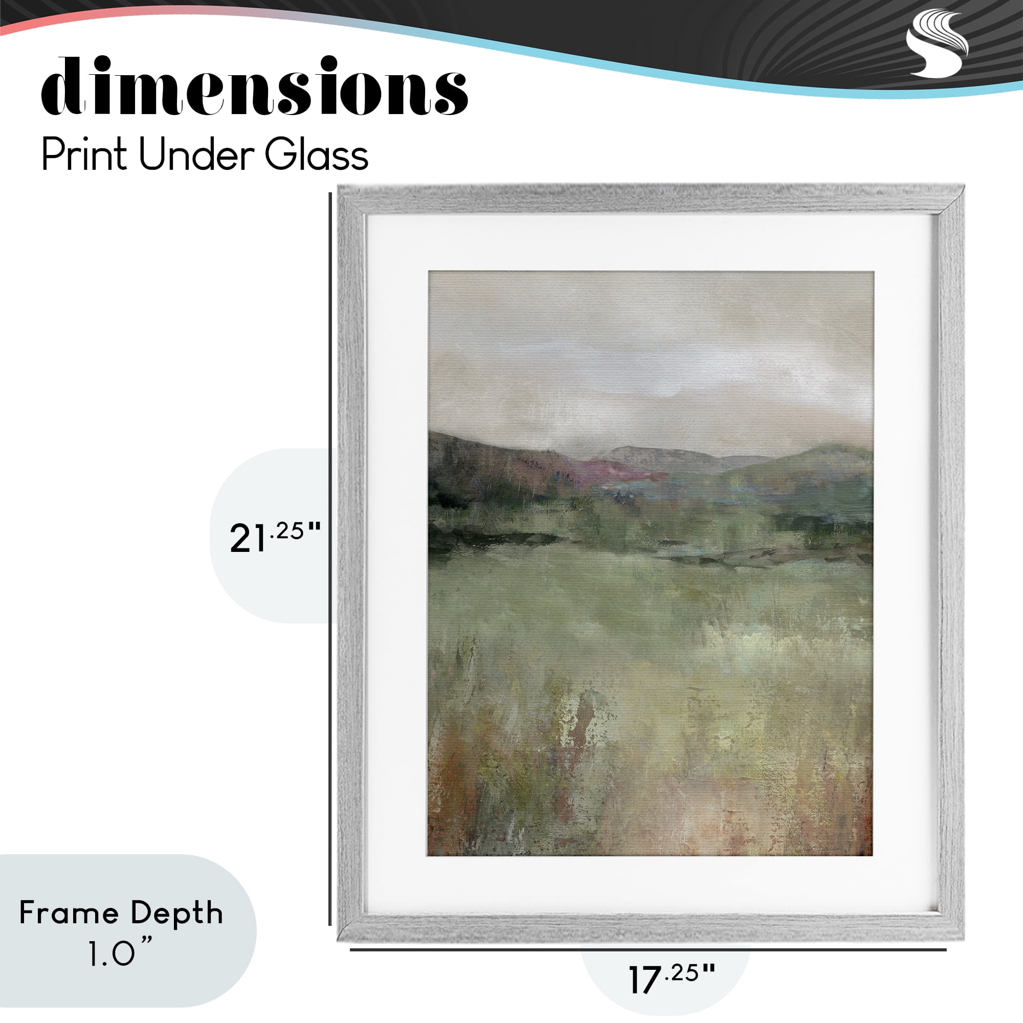 Stupell Industries Glimpse Of Spring Gray Framed Print Under Glass, design by Carol Robinson