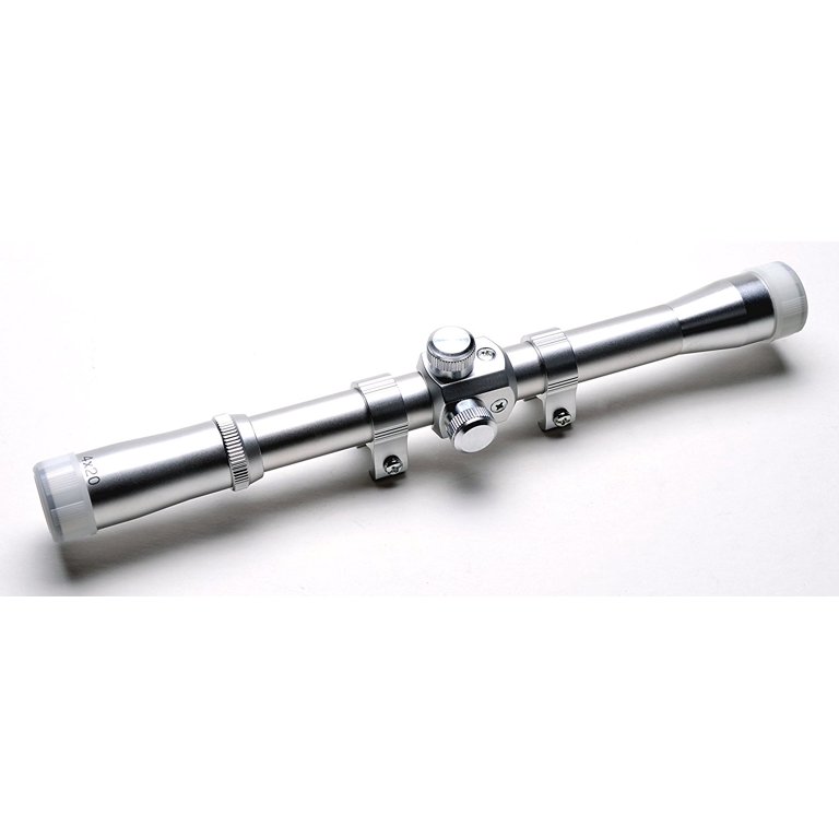 ★dumaro★ Scope Mini Back Ringled Silver Hammers 22 Rifle Scope 4X20 with Dovetail Ring Polished
