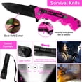 thumbnail image 3 of ThinkLearn Kits de supervivencia rosa con botiquín de primeros auxilios, equipo y equipo de camping para senderismo para mujeres, juego de supervivencia profesional con bolsa Molle, regalo al aire lib, 3 of 5