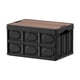 thumbnail image 2 of Caja de Almacenamiento Plegable para Camping, Organizador de Camping, Caja de Almacenamiento para Maletero de Coche, Caja de Almacenamiento para Ropa con Tapa de Madera, Capacidad de 20 Litros., 2 of 7