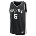 thumbnail image 2 of Men's Fanatics Stephon Castle Black San Antonio Spurs Fast Break Replica Jersey - Icon Edition, 2 of 3