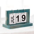 thumbnail image 1 of Calendario perpetuo de madera vintage, calendario plegable de madera H, 1 of 5