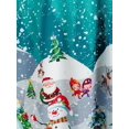 thumbnail image 4 of Vestir de manga más el tamaño de copo de nieve Noel larga a rayas Rosegal Vestidos Estampados Tallas Grandes, 4 of 5