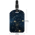 thumbnail image 6 of Square 2Pack PU Leather Galaxy Planet Cruise Luggage Tag with Privacy Cover and Name ID Tag for Travel Handbags Backpacks Luggage Tags, 6 of 6