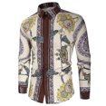 thumbnail image 3 of Pompotops Chemise Décontractée à Manches Longues Imprimée pour Hommes Automne Mode en Solde, 3 of 6