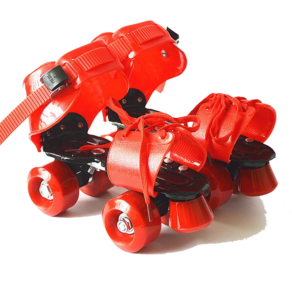 Adjustable Children Roller Skates Double Row 4 Wheels Skating Shoes