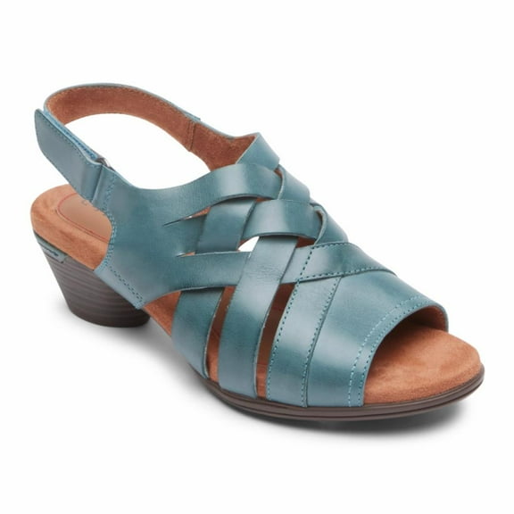 Cobb Hill Women's Wov Sandal Laurel Teal Lthr , 10 W US