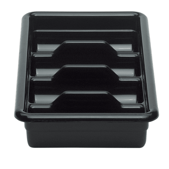Cambox Cutlery 4 Compartment Bus Box Poly Black