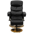 thumbnail image 2 of Emma + Oliver Contemporary Multi-Position Recliner Set with Wood Base in Black LeatherSoft, 2 of 5