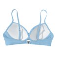 thumbnail image 4 of TOWED22 Swimsuit Top Women Twist Bikini Top Strapless Swimsuit Top Only(Light Blue,XXL), 4 of 5