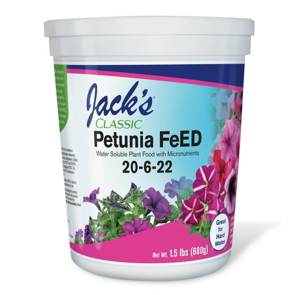 JR Peters Jack's Classic Petunia FeED 20-6-22 Water Soluble Plant Food - 1.5#