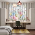 thumbnail image 4 of Easter Eggs Kitchen Curtains Window Panels, Spring Daisy Eucalyptus Leaves Gray Plaid Insulated Window Treatment Curtain, Grommet Curtains for Bedroom/Living Room/Bathroom, 2 Piece 52"Wx84"L, 4 of 8