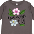 thumbnail image 4 of Inktastic Mississippi Girl Magnolia Flowers and Leaves Girls Long Sleeve Toddler T-Shirt, 4 of 5