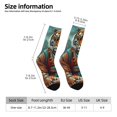 thumbnail image 2 of Rocae Pond Meditating Tiger for Adult Socks Casual Athletic Stretchy Loose Socks for Women Men Non-Slip Middle Tube Socks, 2 of 6