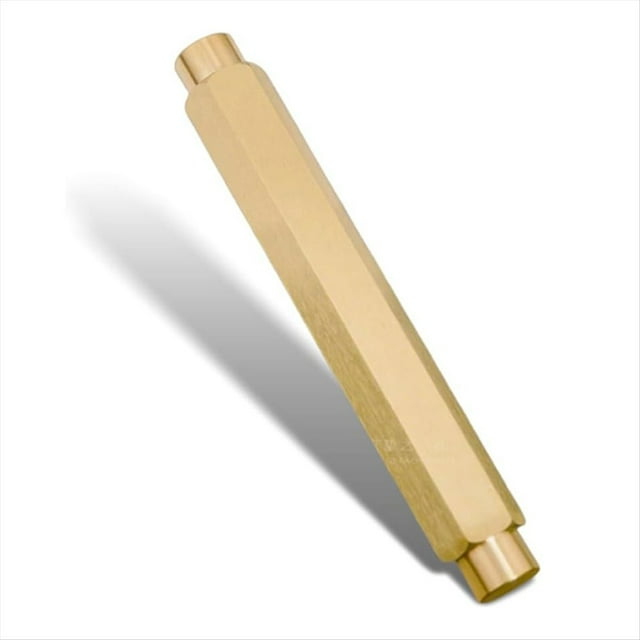 Mini Bolígrafo de Bolsillo de Latón, Pequeño, Compacto, de Estilo Vintage, para Viajes, Regalo con 4 Recambios (Juego de 7)