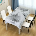 thumbnail image 7 of Tropical Palm Leaves Rectangle Tablecloth, Dust Proof Anti Wrinkle Wipeable Table Cloth Tabletop foration of Dinner Kitchen Wedding Holiday Party 54"x54" Decor Gift, 7 of 7