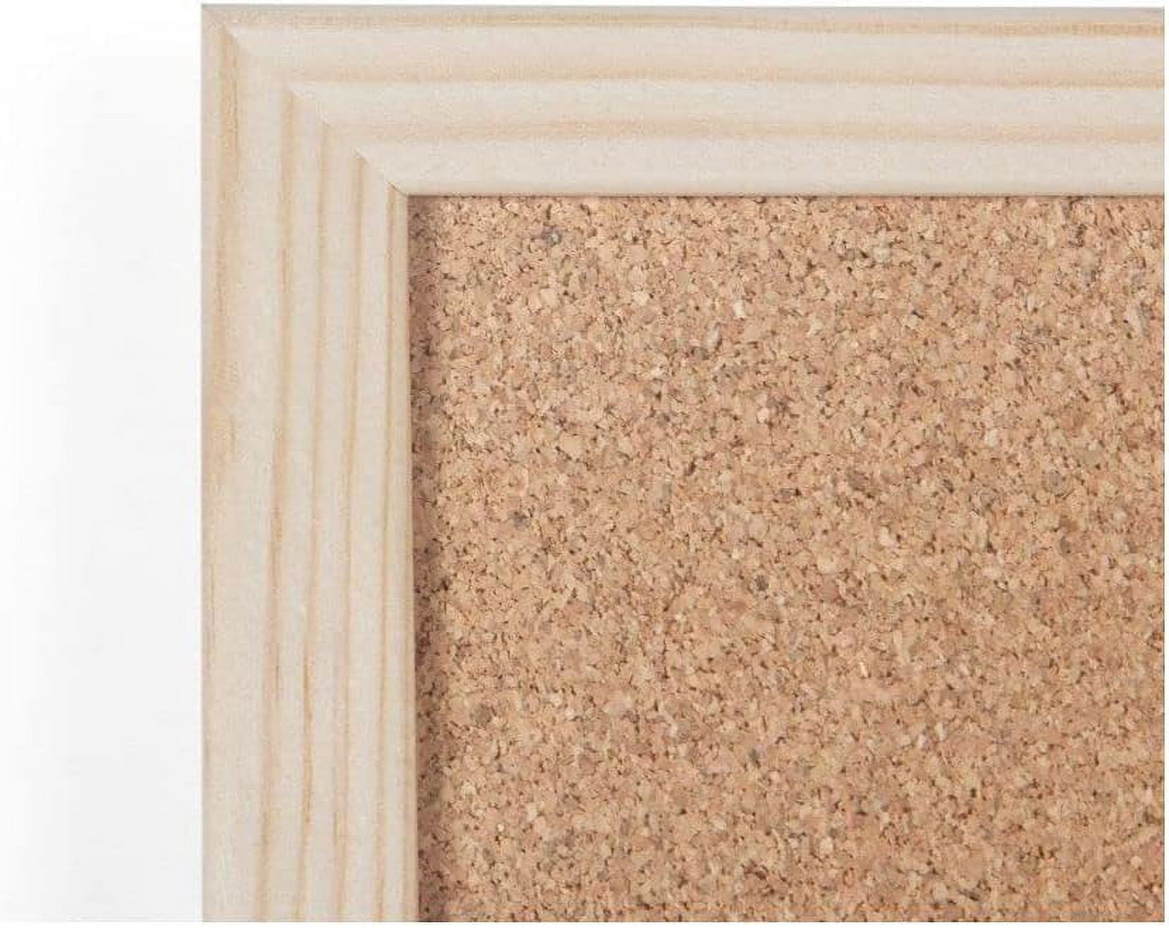 Cork & Dry Erase Combo Board, 18" x 24", Dry Erase White Board/Cork Bulletin Board Combo, Pine Wood Frame