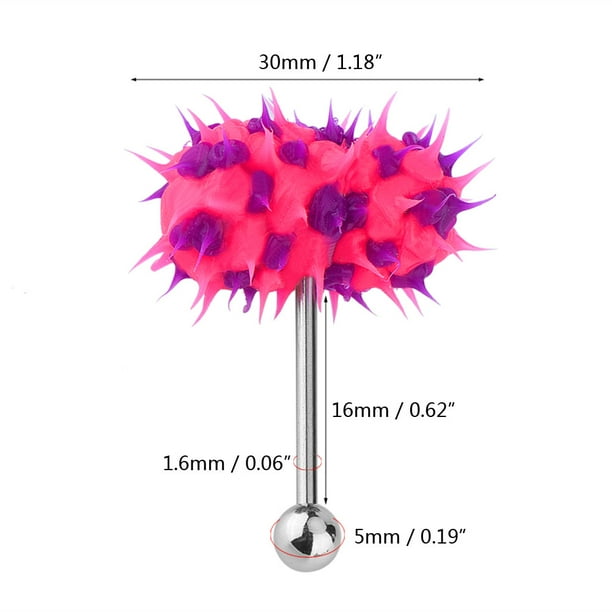 wand vibrator sex toy 3 Types Vibrating Tongue Ring Stud Barbell, Medical Grade Stainless Steel,  Silicone Wrapped, Enhancing Stimulating Effect, Small and Lightweight,  Includes 2 Button Batteries