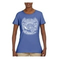 thumbnail image 2 of Shake Rattle And Roll Vintage Hot Rods Pop Culture Womens Graphic T-Shirt, Light Blue, Medium, 2 of 3