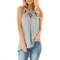 thumbnail image 1 of Womens Sleeveless Sexy Hollow Halter Summer Tops, 1 of 1