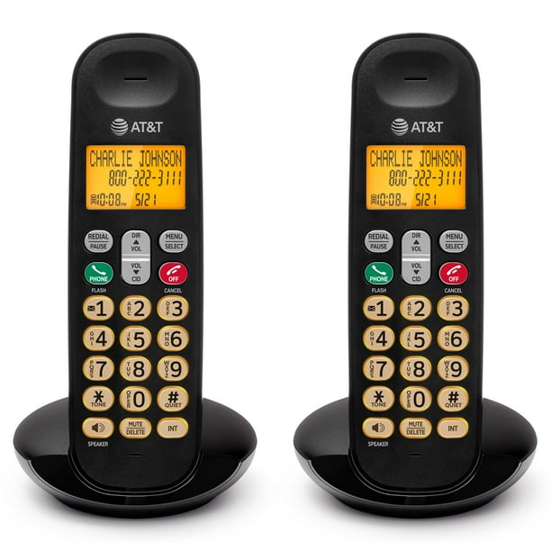 Teléfono Inalámbrico AT&T EL1101-2 con LCD, Identificador de Llamadas, 2 Auriculares