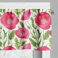 thumbnail image 5 of Ambesonne Poppy Flower Valance & Curtain, Leaves Petals Romance, 55"x36", Green Pink Cream, 5 of 6