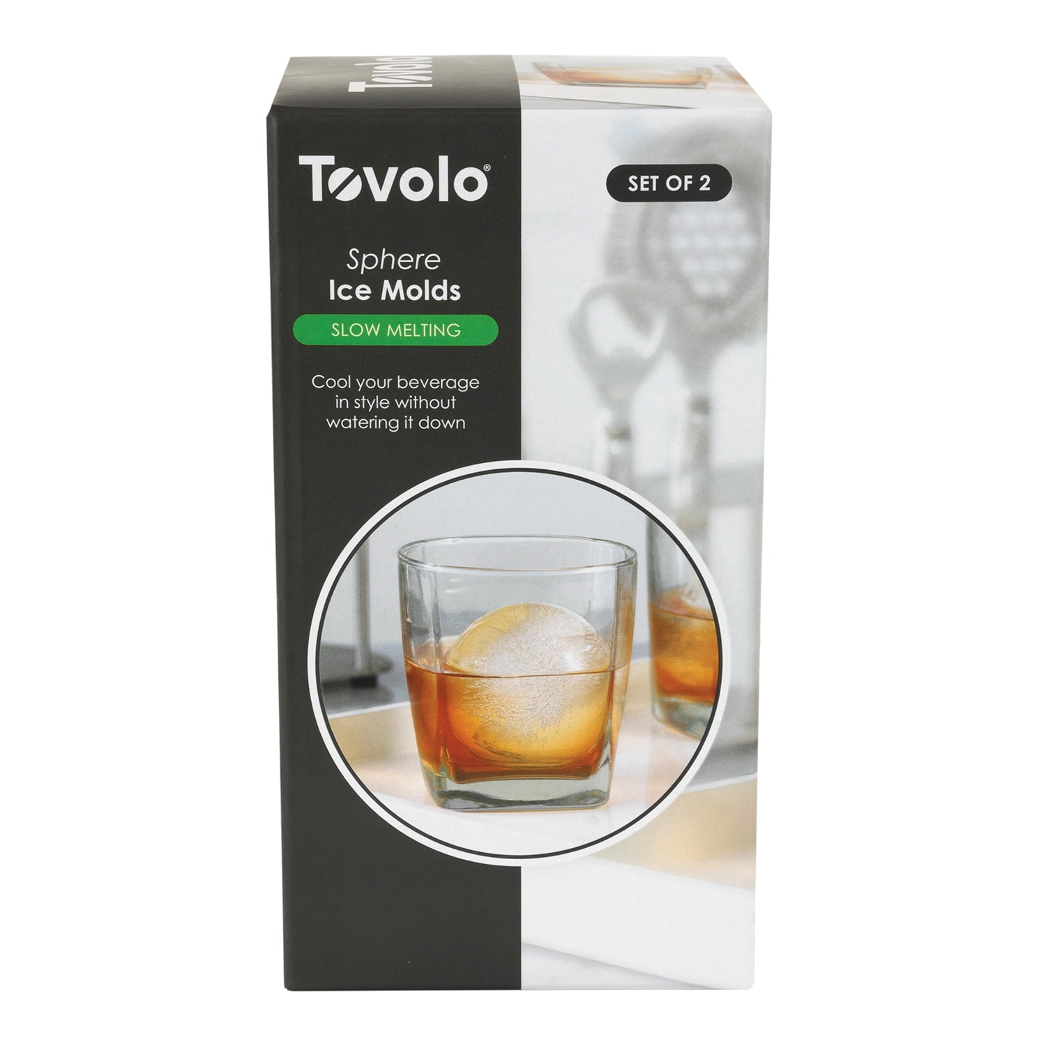 Tovolo Dots & Stripes Ornament Ice Molds, Mixed Set of 2, for Making  Leak-Free, Slow-Melting Drink Ice for Whiskey, Spirits, Liquor, Cocktails,  Soda 