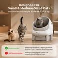 thumbnail image 6 of HHOLOVE ABRCT L1 Pro Open Top Smart Automatic Cat Litter Box 60L Self Cleaning Cat Toilet WiFi App Control Quiet Odor Control white(Gray), 6 of 10