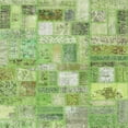 thumbnail image 1 of Ahgly Company Machine Washable Indoor Square Contemporary Slime Green Area Rugs, 4' Square, 1 of 7