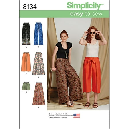 Pants Easy Pattern - Simplicity Misses' Size 6-14 Easy-To-Sew Pants & Shorts Pattern, 1 Each