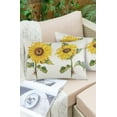 thumbnail image 6 of Outdoor Throw Pillow Cover Watercolor Garden Flower Yellow Sunflowers Waterproof Cushion Covers 2 Pack Yellow Pillow Cases Home Decoration for Patio Garden Couch Sofa, 6 of 6