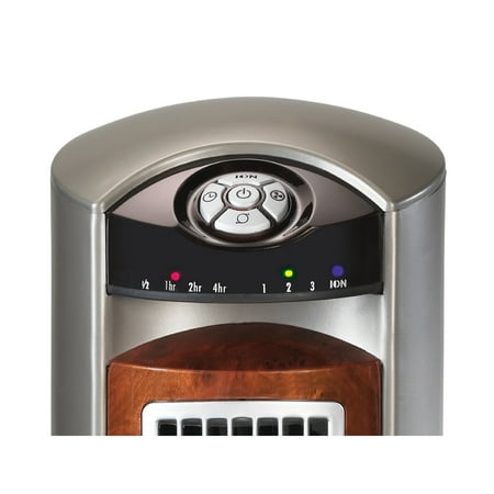 Lasko Wind Curve 42" 3-Speed Oscillating Ionizer Remote Controlled Tower, Gray/Brown, 2554
