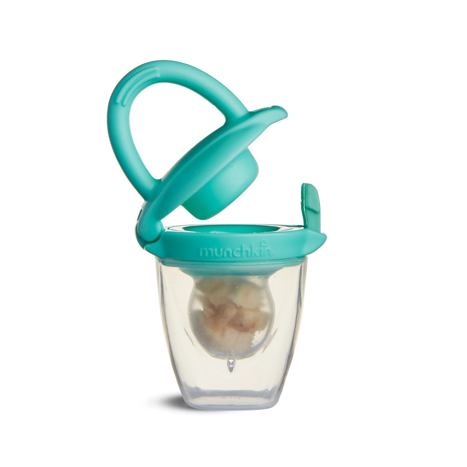 Distributeur de nourriture pour bébé en silicone, paquet de 2 (bleu/menthe)