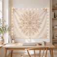 thumbnail image 5 of Intricate Floral Mandala with Radiating Leaves, Serene Boho for Flower Lovers, Botanical Wall Art, Housewarming Gift, Tapestry Wall Hanging for Bedroom and Living Room, 5 of 7