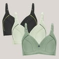thumbnail image 2 of Diufon 3pc Full Coverage Bras for Women Solid Color Breathable Bras No Underwire Supportive Bras, 2 of 3