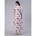 thumbnail image 2 of Entellus collar floral-printed soft cotton dress with coconut buttons, 2 of 5