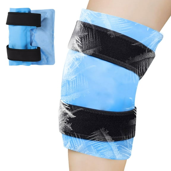 Lefeke Ice Pack for Knee Pain Relief, Reusable Gel Ice Wrap for Leg Injuries, Swelling, Knee Replacement Surgery, Cold Compress Therapy for Arthritis, Meniscus Tear and ACL Blue