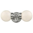 thumbnail image 4 of Fairfax 2-Light Satin Nickel Vanity With White Globe Shades, 4 of 5