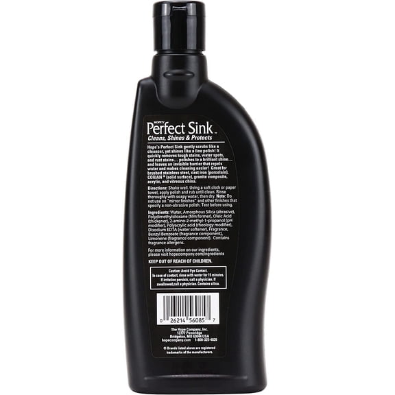 Perfect Sink Cleaner and Polish, 8.5 oz, 12 Pack - Restorative Formula for Stainless Steel, Cast Iron, Porcelain
