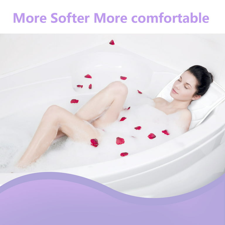 Bathtub Mat Cushion Soft Hot Tub Mattress with Bath Pillow for