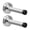 Silver, variant on 2 Pack 304 Stainless Steel Door Stopper - Thickened, No Drilling, Wall-Mounted, with Rubber Tip Buffer, Soundproof, Suitable for Door Top and Bottom, Wall Protector - Black