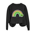 thumbnail image 3 of Funny St Patricks Day Shirt Women Four Leaf Clover Rainbow Graphic Sweatshirt Crewneck Long Sleeve Pullover Tops St Patrick Day Shirts Women, 3 of 7