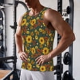 thumbnail image 5 of Fotbe Fall Daisy Leaf Nuts Pattern Men's Quick Dry Workout Tank Top Gym Muscle Tee Fitness Bodybuilding Sleeveless T Shirt Breathable Workout Shirt-XX-Large, 5 of 9