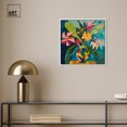 thumbnail image 3 of Vase Of Bright Tropical Flowers II Flowers In Vase Paintings Canvas Wall Art by Art Remedy, White Floater Frame, 17" x 17", 3 of 7