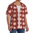 thumbnail image 2 of Gukieu Cute Pig with Coins Print Men's Short-sleeved Shirts, Button-down Pocket Shirts, T-shirts, Beach Vacation Travel Summer Clothing-XX-Large, 2 of 5