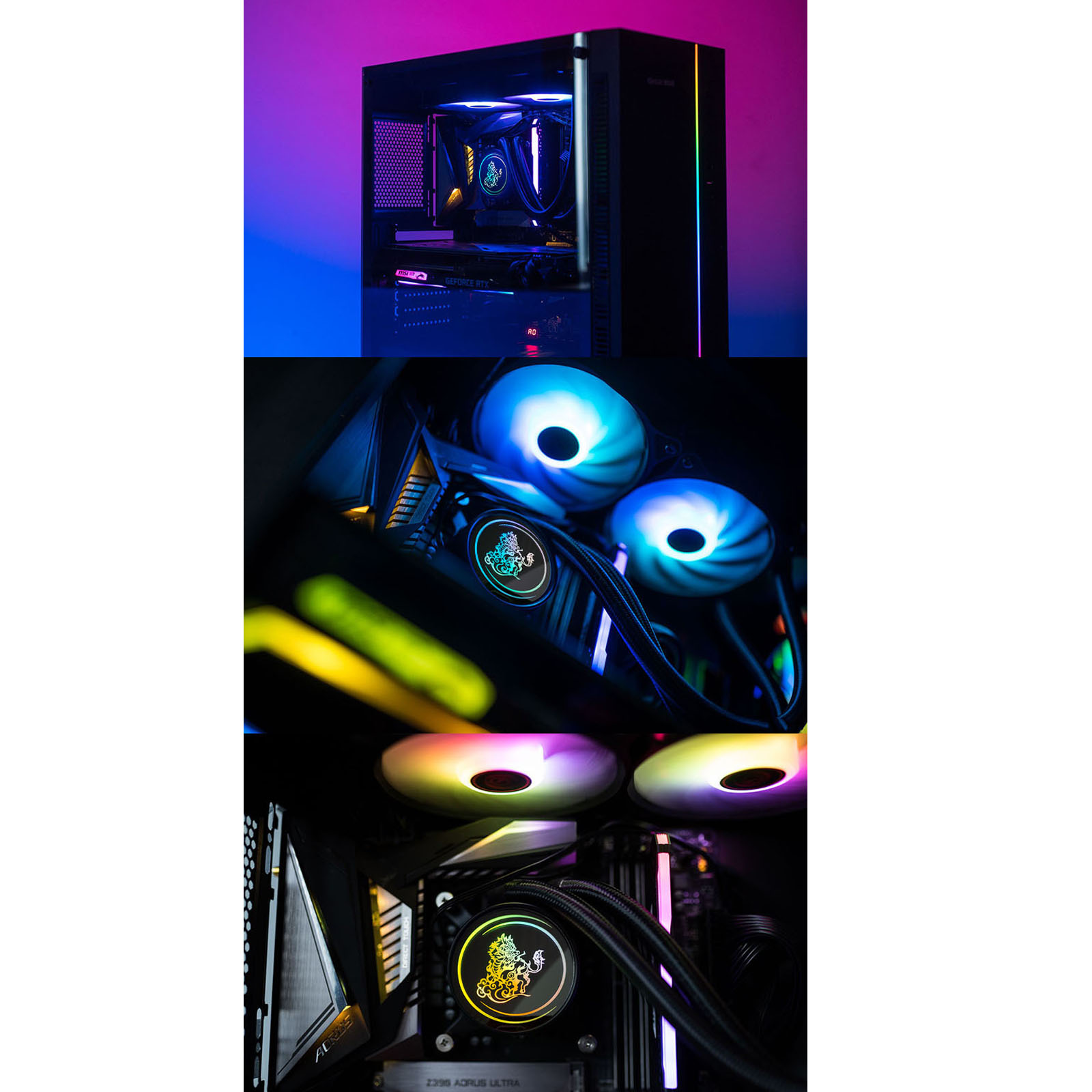 CPU Liquid Cooler ARGB CPU Water Cooler for LGA 2066/2011 V3 2011 115X AM4/AM3+/AM3/FM2+ High Efficiency Radiator