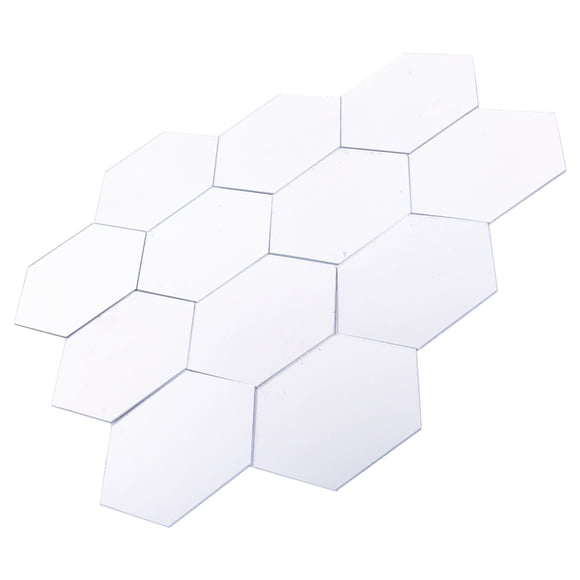 12 Pegatinas de Pared de espejo acrílico hexagonal, plantadas, extraíbles, para decoración del hogar