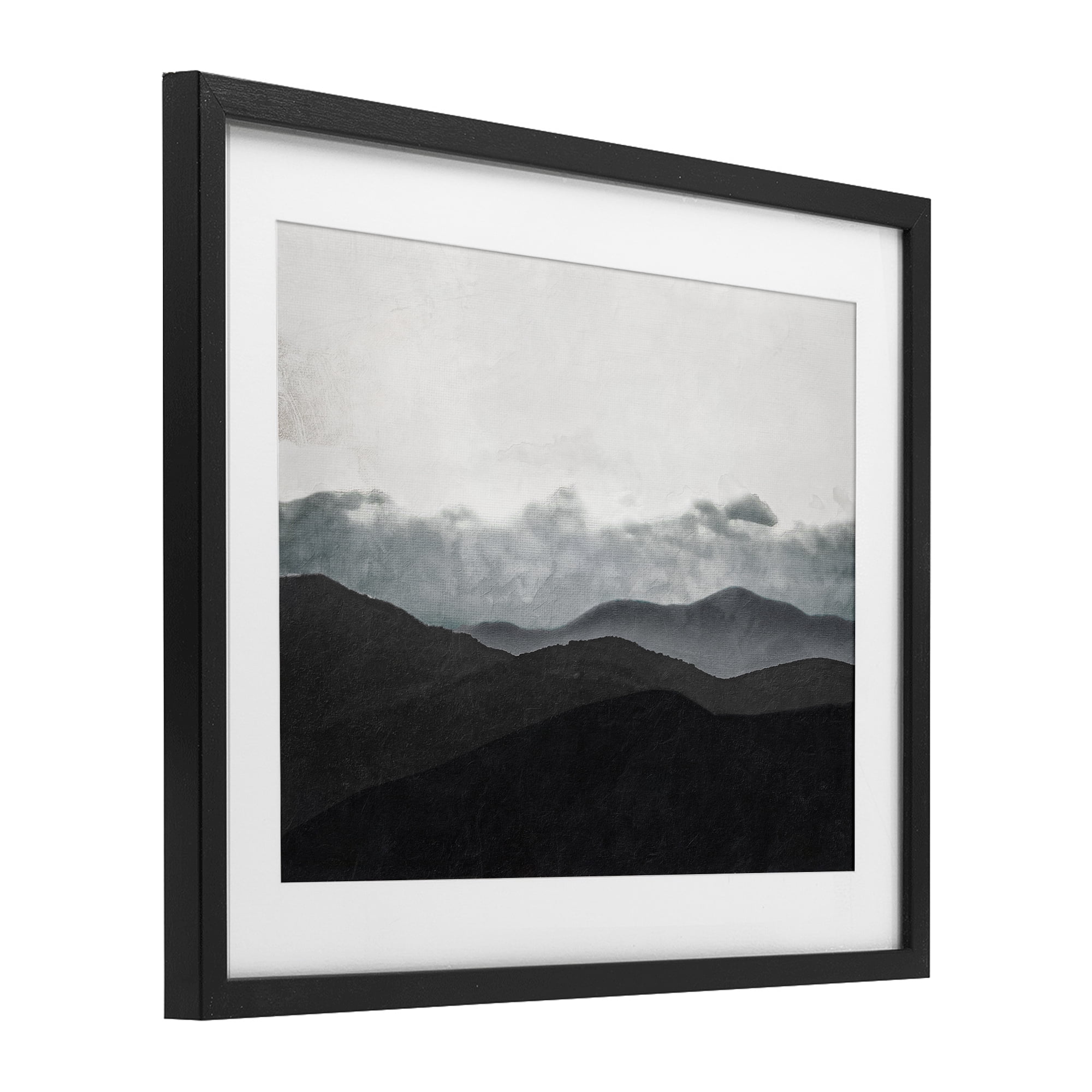 Stupell Industries Layered Foggy Hills Black Framed Print Under Glass, design by Elizabeth Medley